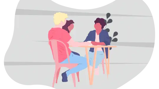 Nottingham legal aid mediator sitting with couple